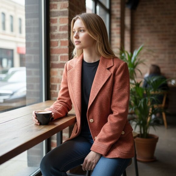 Vintage Textured Blazer - Picture 1 of 14